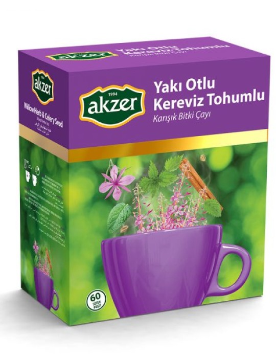 Akzer Yakı Otlu & Kereviz Tohumu Çay 60 adet